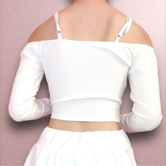 Chic Chinese Y2K Long Sleeved Crop Top with Giant Bow Size Small - Picture 4 of 4